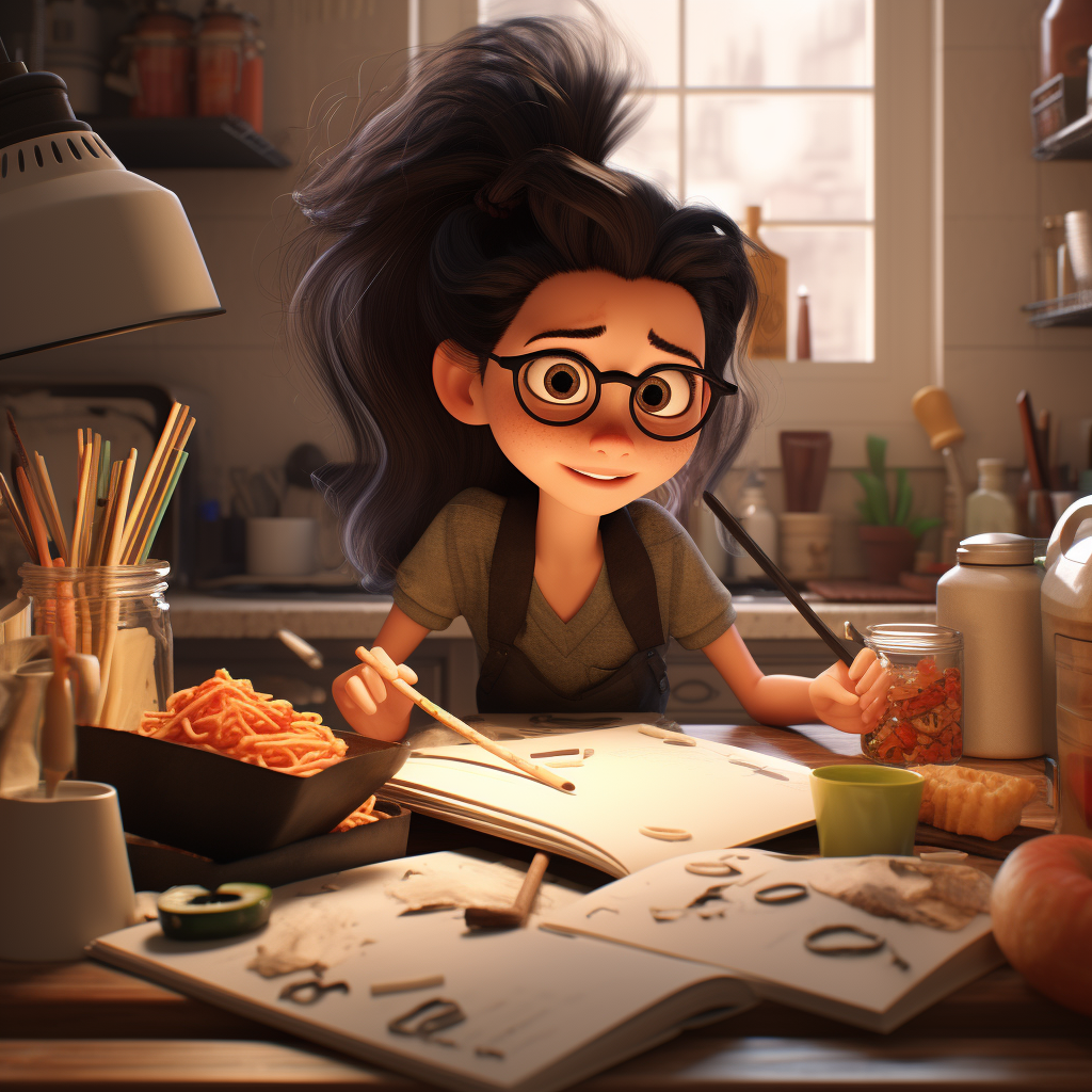 Pixar style student