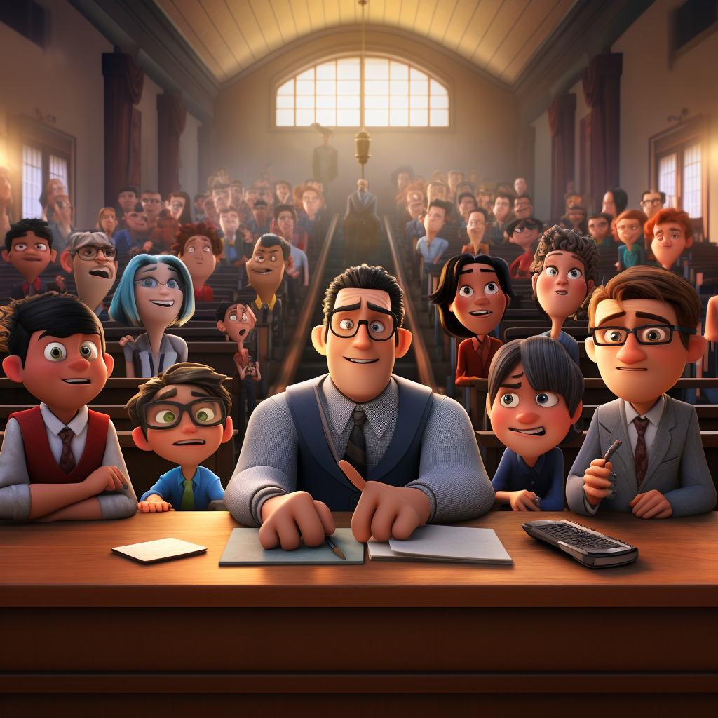 Pixar style mock trial